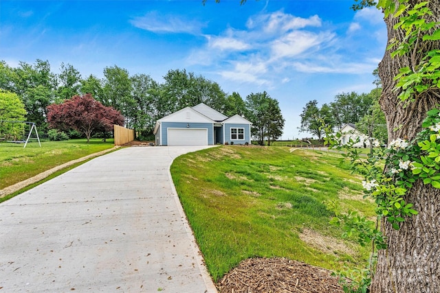 3567 Farmfield Dr, Claremont, NC 28610 - view of front of property with an attached garage, driveway, and a front yard