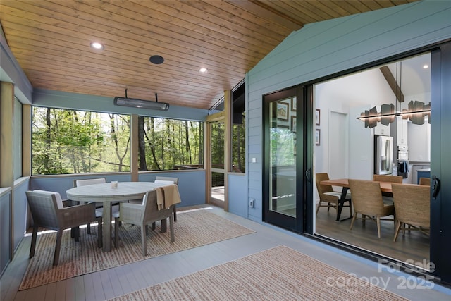 view of sunroom
