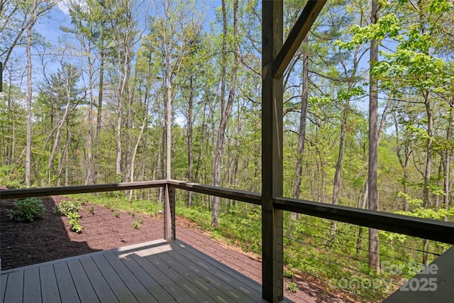 view of wooden deck