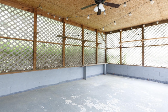 view of patio with a ceiling fan