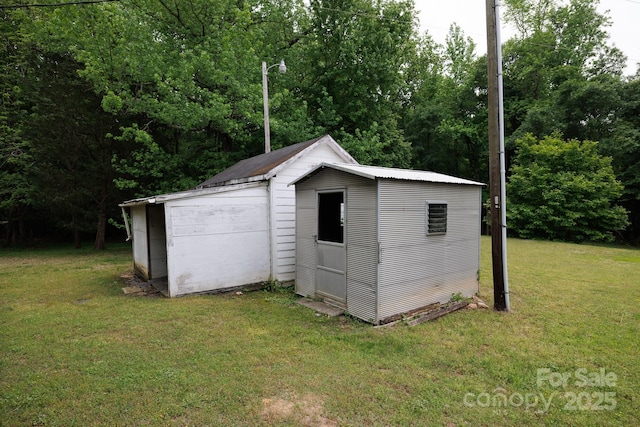 view of shed