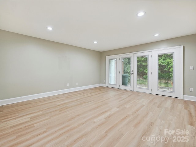 7004 Quail Hill Rd, Charlotte, NC 28210 - spare room with recessed lighting, light wood-style flooring, and baseboards