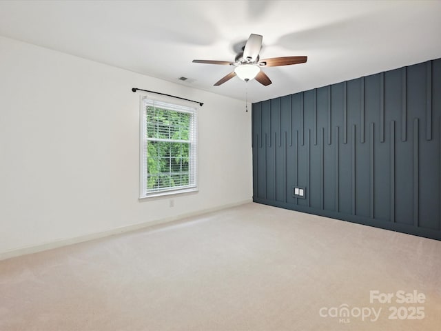 7004 Quail Hill Rd, Charlotte, NC 28210 - carpeted spare room featuring visible vents and ceiling fan