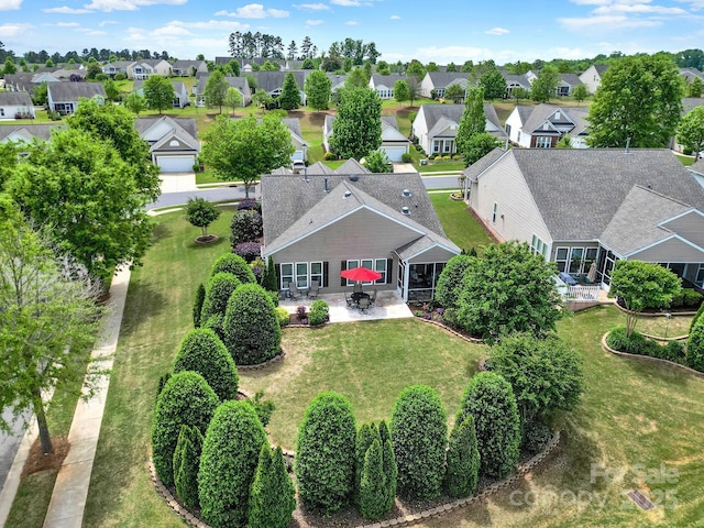 bird's eye view featuring a residential view