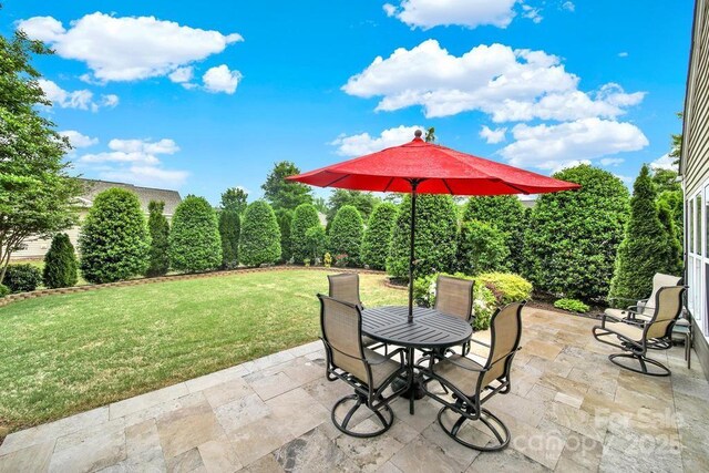 view of patio with outdoor dining space