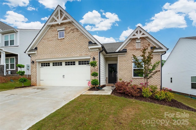 1024 Scotch Meadows Loop Unit 32, Monroe, NC 28110 - craftsman house with driveway, a front lawn, and brick siding