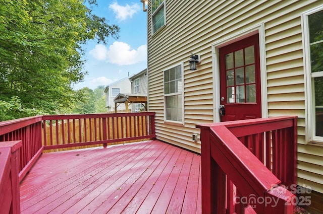 view of wooden deck