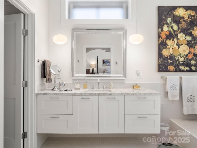 bathroom with vanity