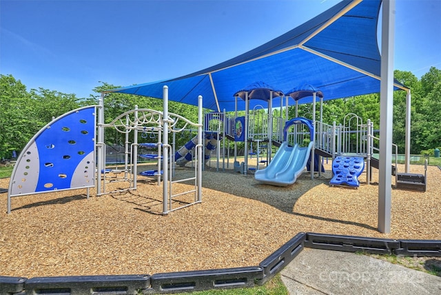 view of community jungle gym