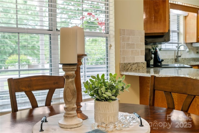 view of dining room