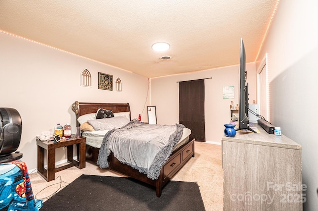 230 Park Ln, Newton, NC 28658 - bedroom with light colored carpet and a textured ceiling