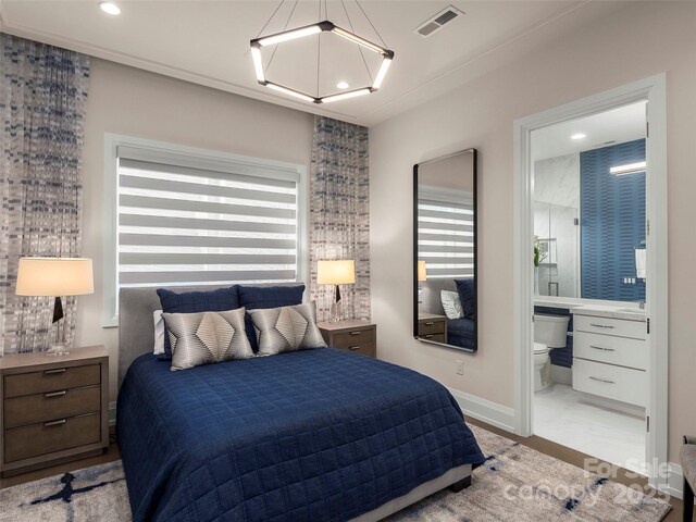 60 Running Creek Trl, Arden, NC 28704 - bedroom with recessed lighting, baseboards, and ensuite bath