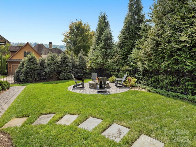 60 Running Creek Trl, Arden, NC 28704 - view of yard with a patio area and a fire pit