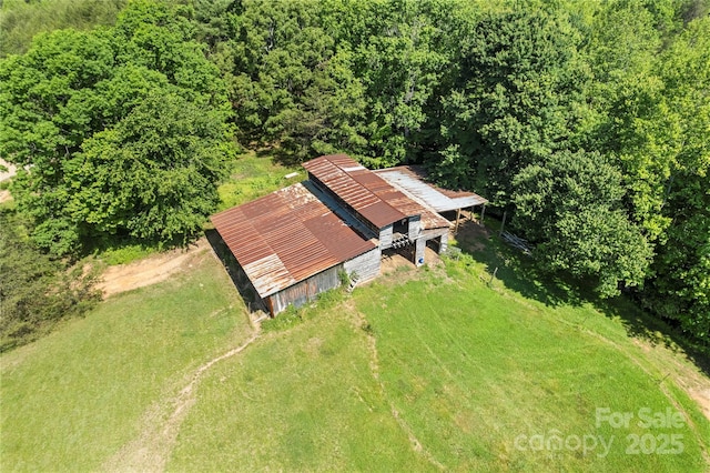 1154 Woodrow Pl, Lenoir, NC 28645 - aerial view of property and surrounding area with a forest