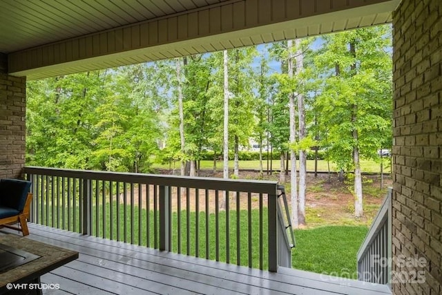 876 Hardin St Unit B24, Lancaster, SC 29720 - wooden deck with a yard