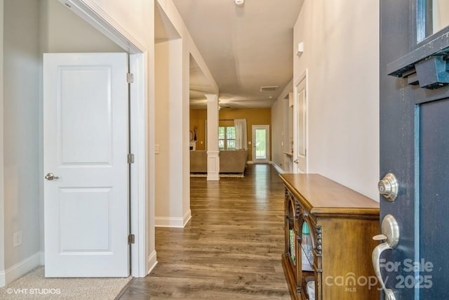 876 Hardin St Unit B24, Lancaster, SC 29720 - corridor featuring baseboards and wood finished floors