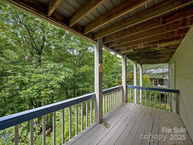 view of wooden terrace