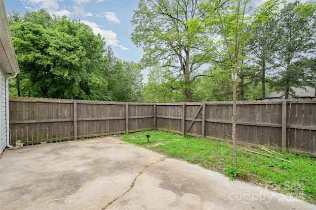 view of patio with a fenced backyard