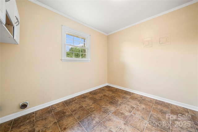 115 K M Murphy Rd, Gastonia, NC 28056 - empty room featuring stone finish flooring, crown molding, and baseboards