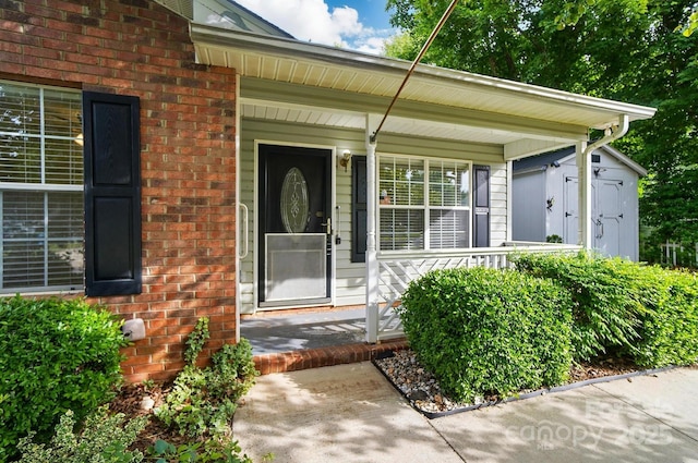 519 Jacobs Rdg, Fort Mill, SC 29715 - doorway to property featuring a porch and brick siding