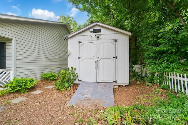 519 Jacobs Rdg, Fort Mill, SC 29715 - view of shed featuring fence