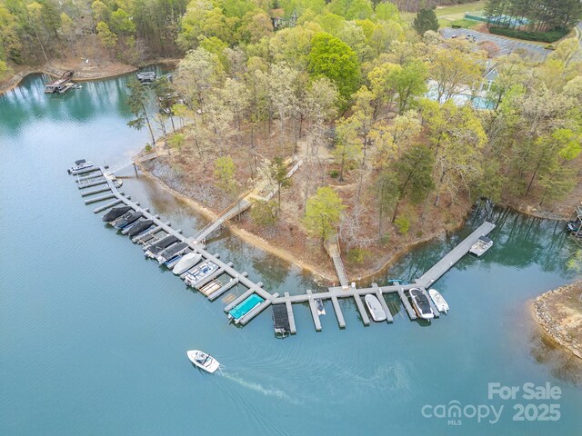2620 Shady Reach Ln, Charlotte, NC 28214 - drone / aerial view featuring a water view and a wooded view