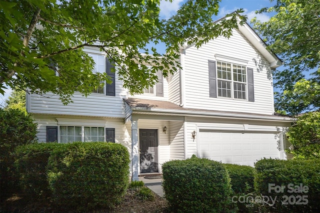 view of front of house with an attached garage