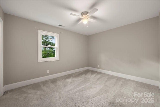 444 Snapdragon Dr, Clover, SC 29710 - unfurnished room with light carpet, baseboards, and ceiling fan
