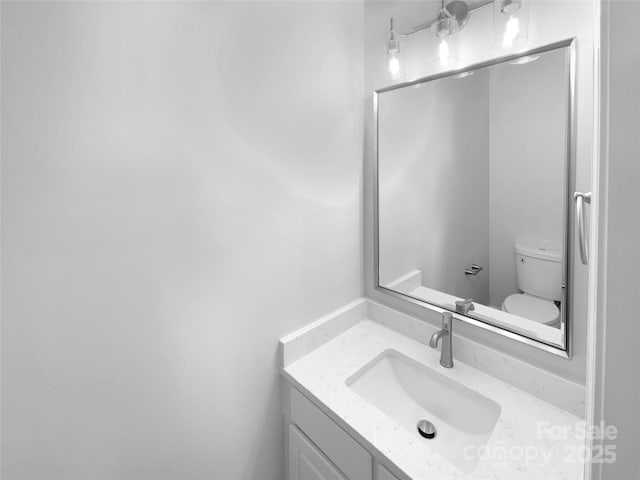 9830 Sandman Ln, Charlotte, NC 28216 - half bathroom with toilet and vanity