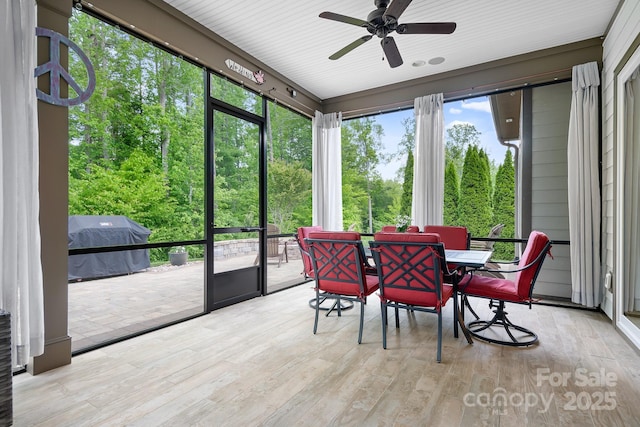 4902 Looking Glass Trl, Denver, NC 28037 - sunroom / solarium with outdoor dining area and ceiling fan