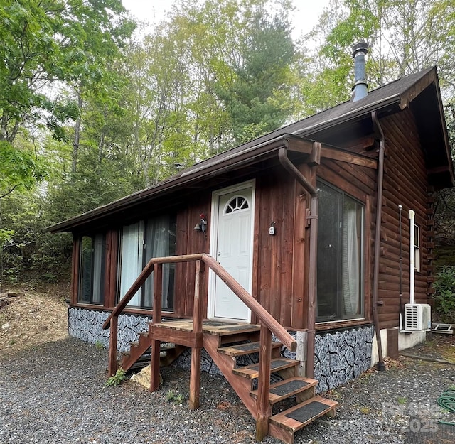 view of outdoor structure with entry steps