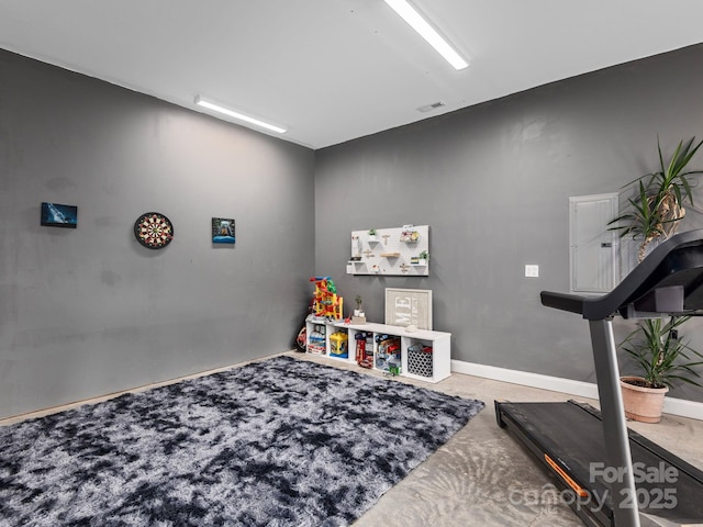 1810 Coopers Gap Rd, Mill Spring, NC 28756 - playroom featuring concrete flooring and visible vents
