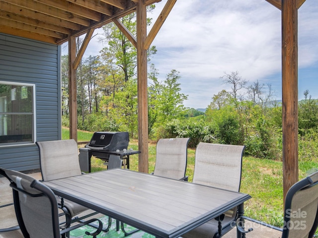 1810 Coopers Gap Rd, Mill Spring, NC 28756 - view of patio with area for grilling and outdoor dining area
