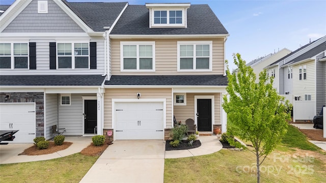 3828 Yorkshire Pl, Terrell, NC 28682 - multi unit property featuring concrete driveway, roof with shingles, and stone siding