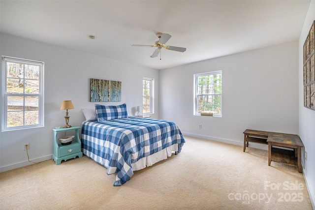 661 Old Chestnut Mountain Rd, Newland, NC 28657 - carpeted bedroom featuring baseboards and a ceiling fan