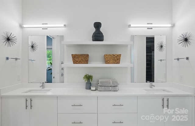 9305 Valley Rd, Charlotte, NC 28270 - bathroom featuring double vanity and a sink