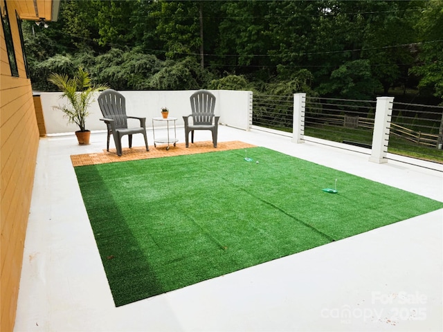 9305 Valley Rd, Charlotte, NC 28270 - view of yard featuring a patio and fence