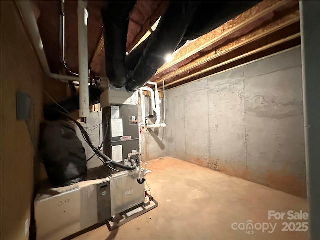 17121 Carolina Pine Row, Charlotte, NC 28278 - unfinished basement featuring heating unit