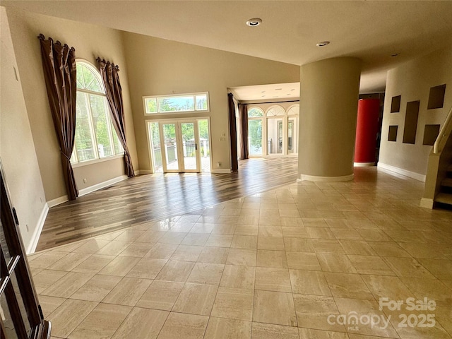 255 Charlotte Ann Ln, Hickory, NC 28601 - unfurnished room with recessed lighting, a towering ceiling, and baseboards