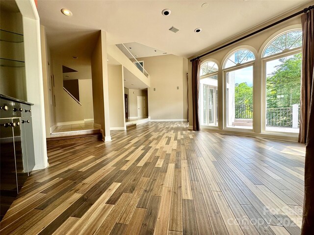 255 Charlotte Ann Ln, Hickory, NC 28601 - unfurnished living room with baseboards and wood finished floors
