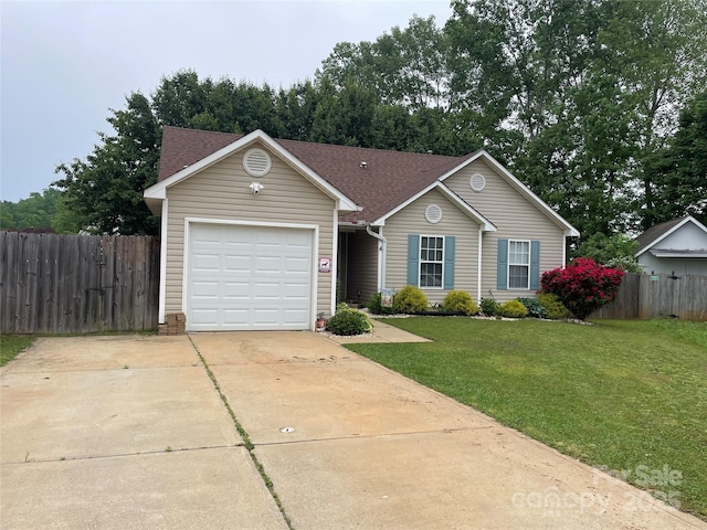 5804 Crosswinds Ct, Indian Trail, NC 28079 - view of front of house with driveway, a garage, and a shingled roof