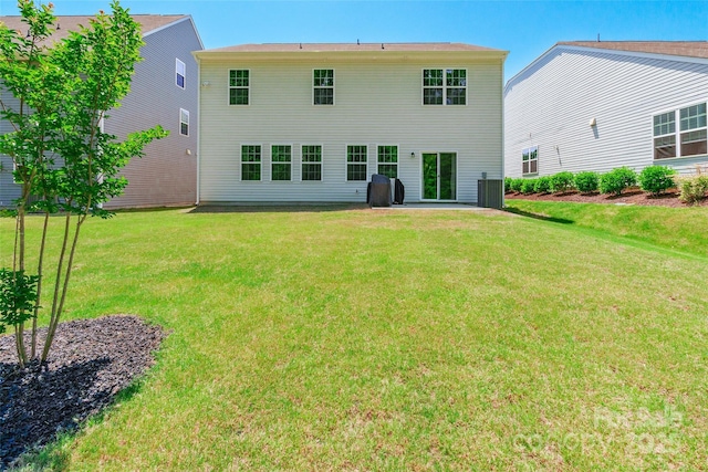 115 Haddonsfield Dr, Mooresville, NC 28115 - rear view of house with central AC unit and a yard