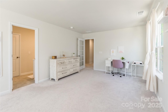 115 Haddonsfield Dr, Mooresville, NC 28115 - office area with light colored carpet, baseboards, and visible vents