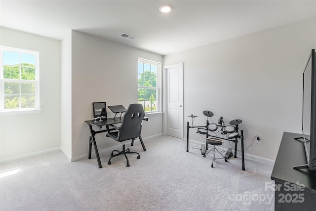 115 Haddonsfield Dr, Mooresville, NC 28115 - carpeted home office with visible vents and baseboards