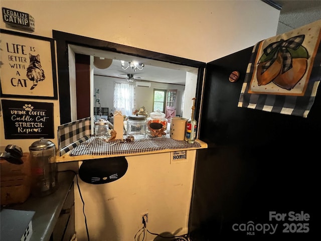 380 Echo Hill Dr, Green Mountain, NC 28740 - kitchen featuring a ceiling fan