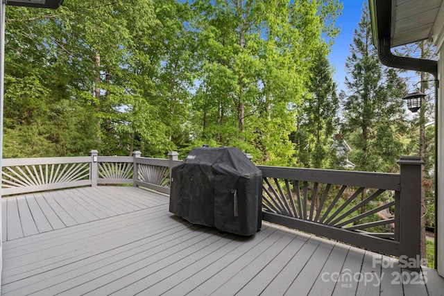 18730 Floyd Ct, Davidson, NC 28036 - wooden terrace featuring grilling area and view of scattered trees