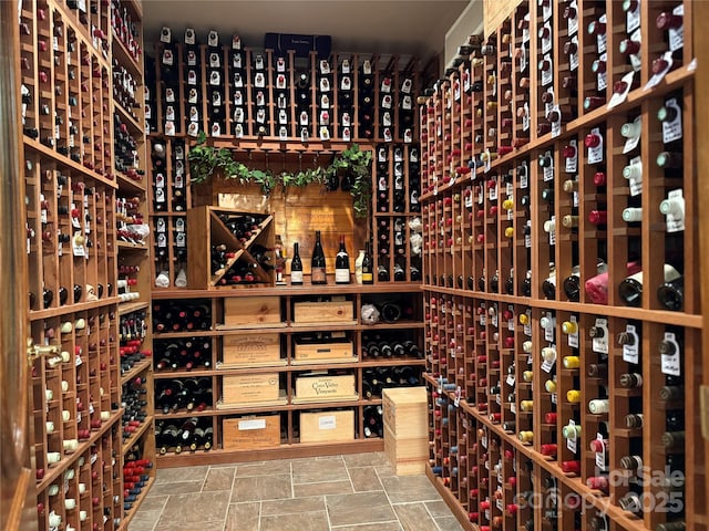 18730 Floyd Ct, Davidson, NC 28036 - wine room with stone finish floors