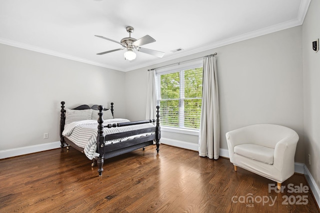 18730 Floyd Ct, Davidson, NC 28036 - bedroom featuring wood finished floors, crown molding, and ceiling fan