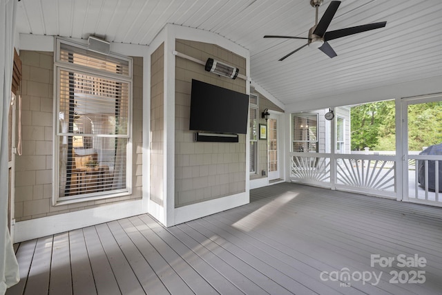 18730 Floyd Ct, Davidson, NC 28036 - porch with a grill and a ceiling fan