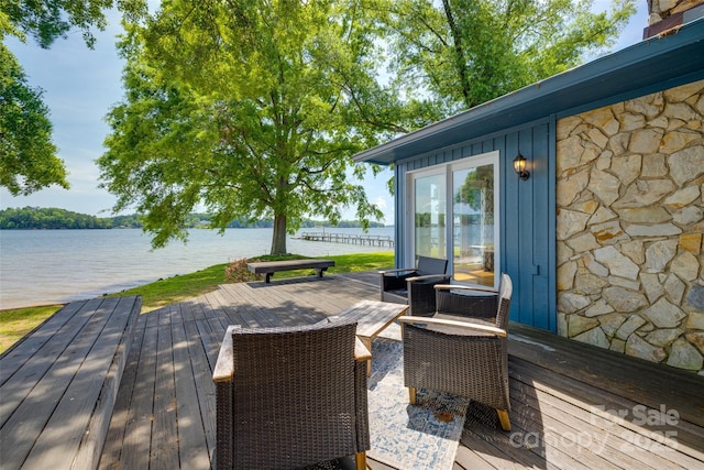 5200 Masons Ferry Rd, Clover, SC 29710 - deck featuring a water view